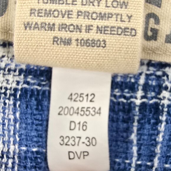 Duluth FOM Hemp Shirt Mens 2XL Blue Plaid Short Sleeve Button Down 42512 Casual - Picture 7 of 8